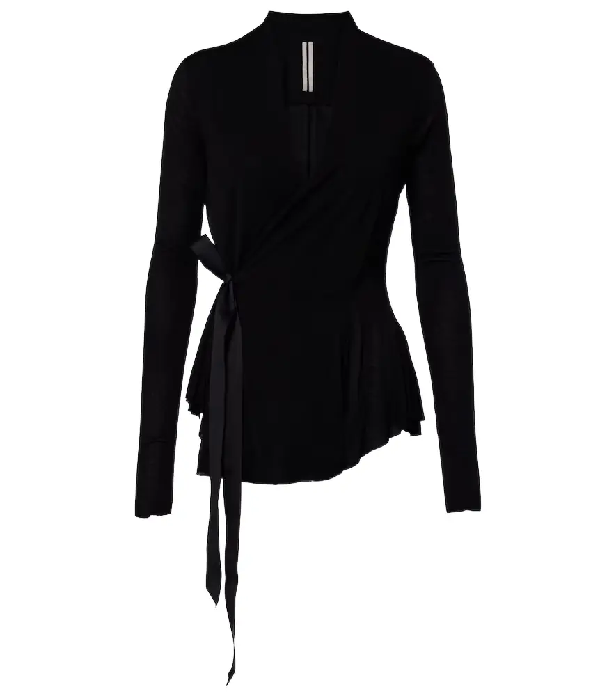 Rick Owens Bow-detail wrap cardigan - Women's Clothing