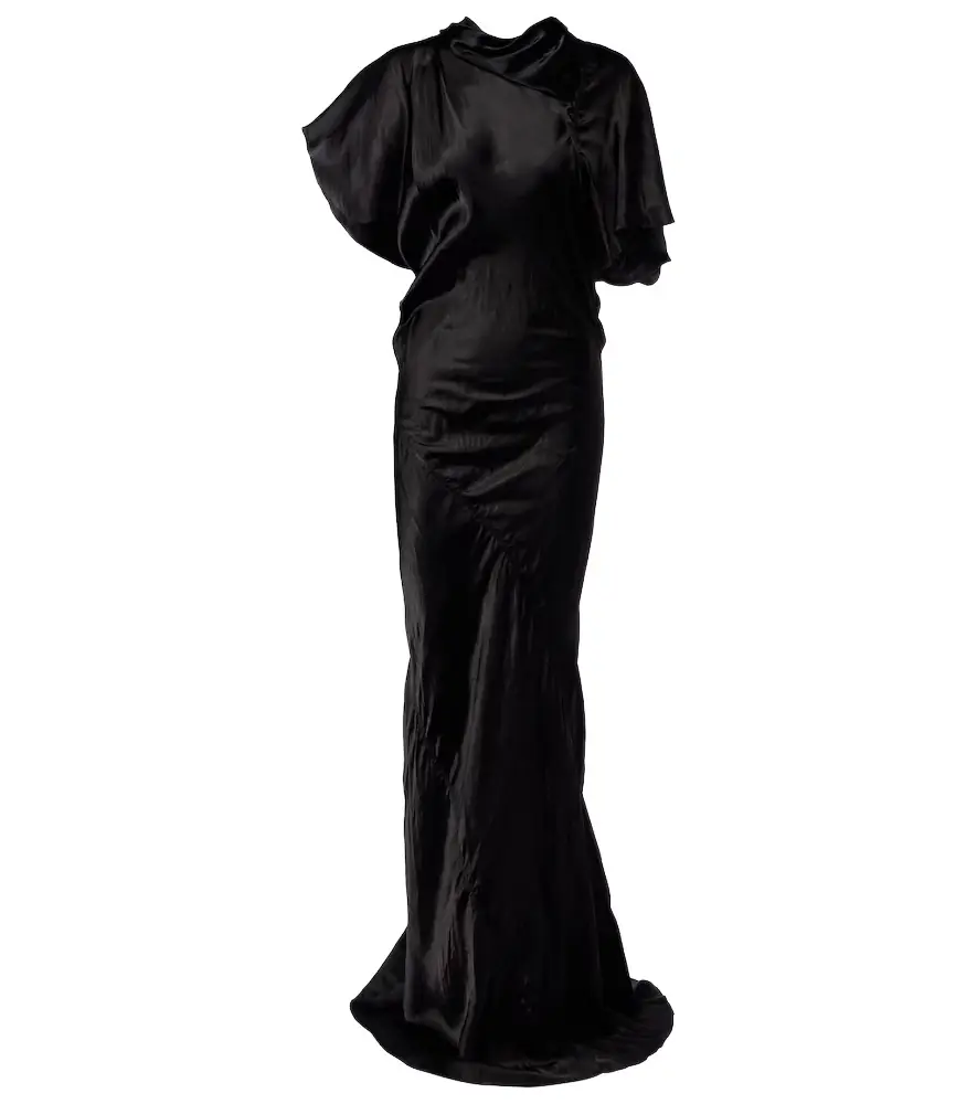 Rick Owens Seb draped satin gown
