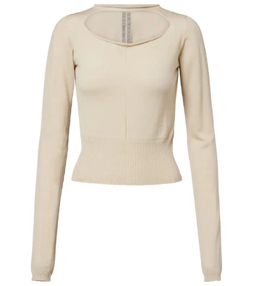 Rick Owens Cutout virgin wool top