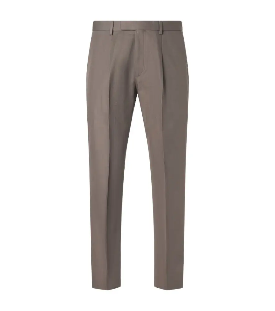 Zegna Cotton and linen straight pants