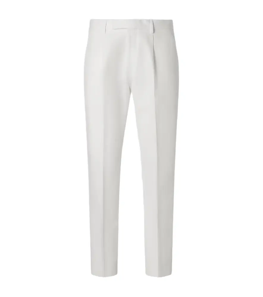 Zegna Cotton and linen straight pants