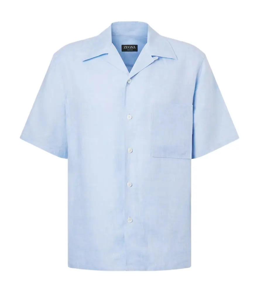 Zegna Linen bowling shirt