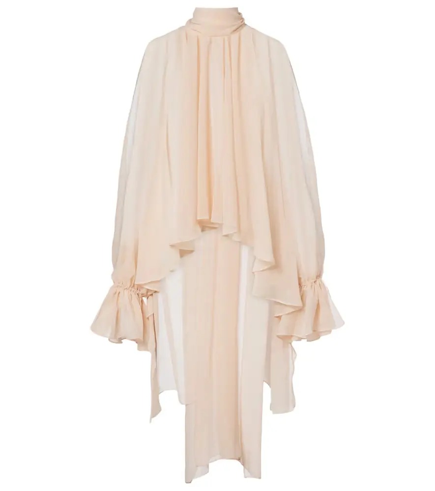 Blumarine Asymmetric georgette blouse