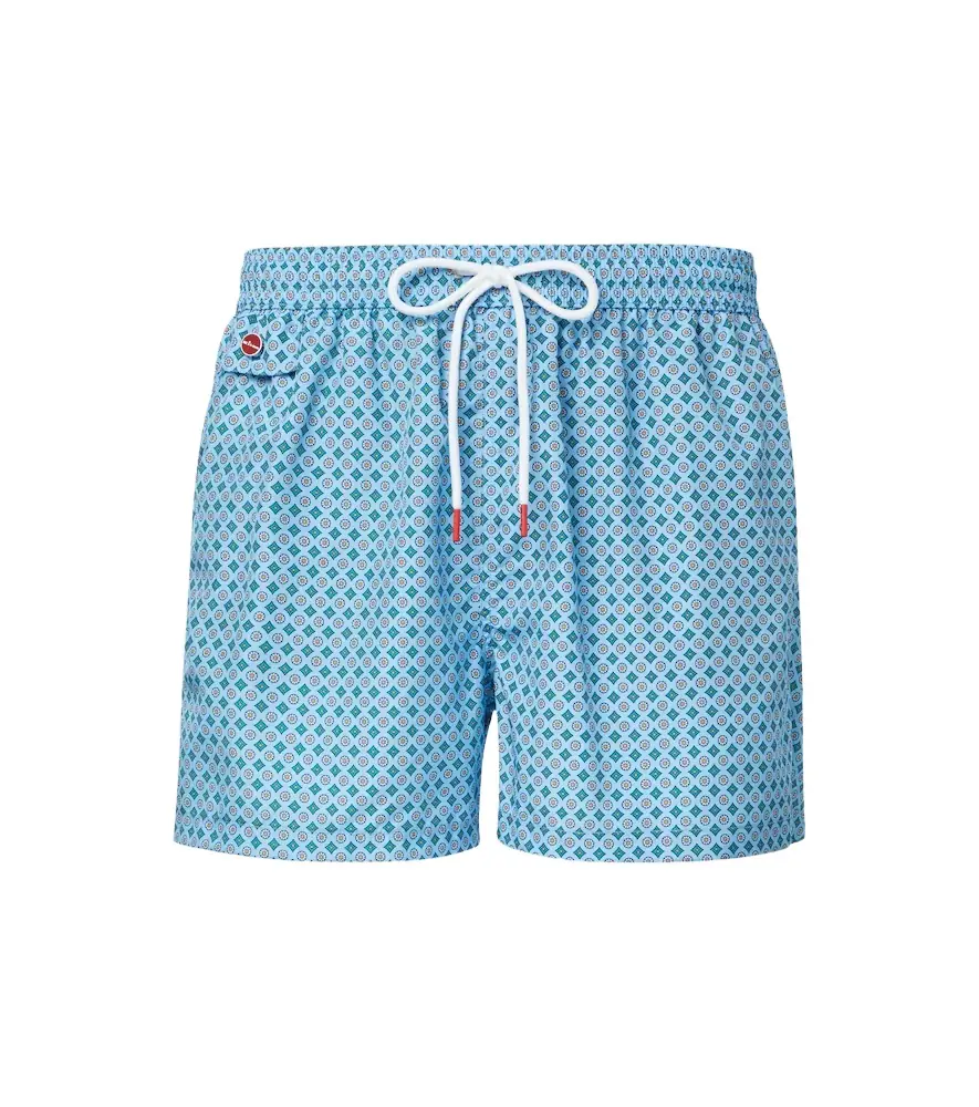 Kiton Logo printed swim trunks