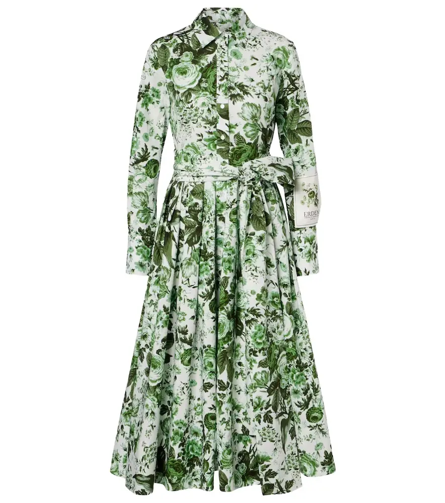 Erdem Floral cotton shirt dress