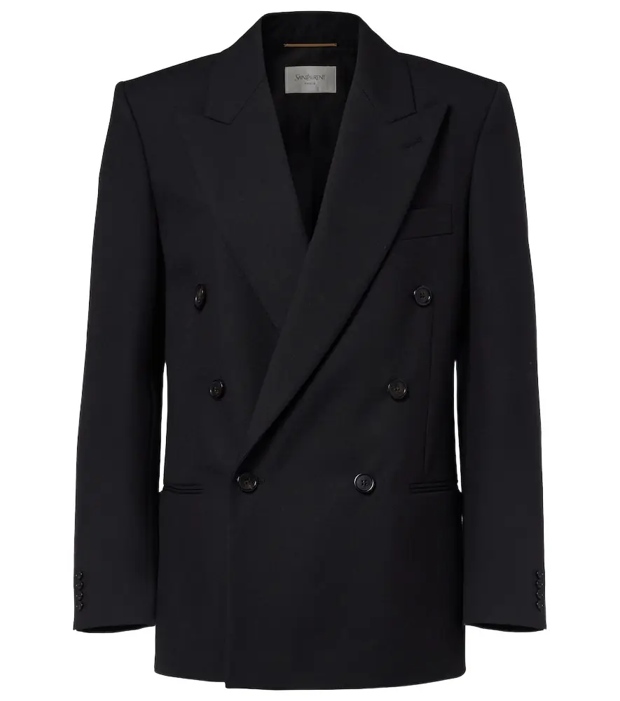 Saint Laurent Double-breasted wool blazer