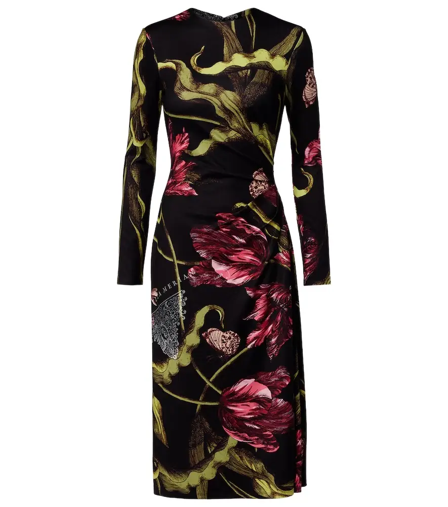 Erdem Floral jersey midi dress