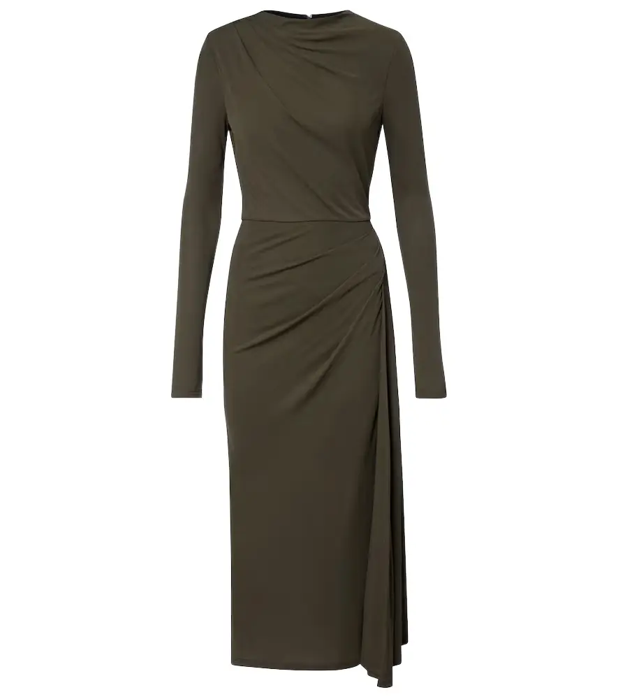 Erdem Draped jersey midi dress
