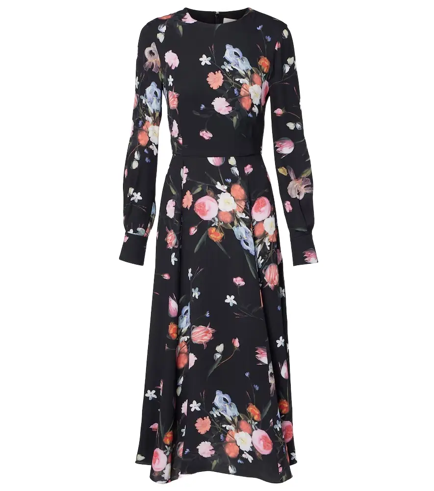 Erdem Floral crêpe midi dress