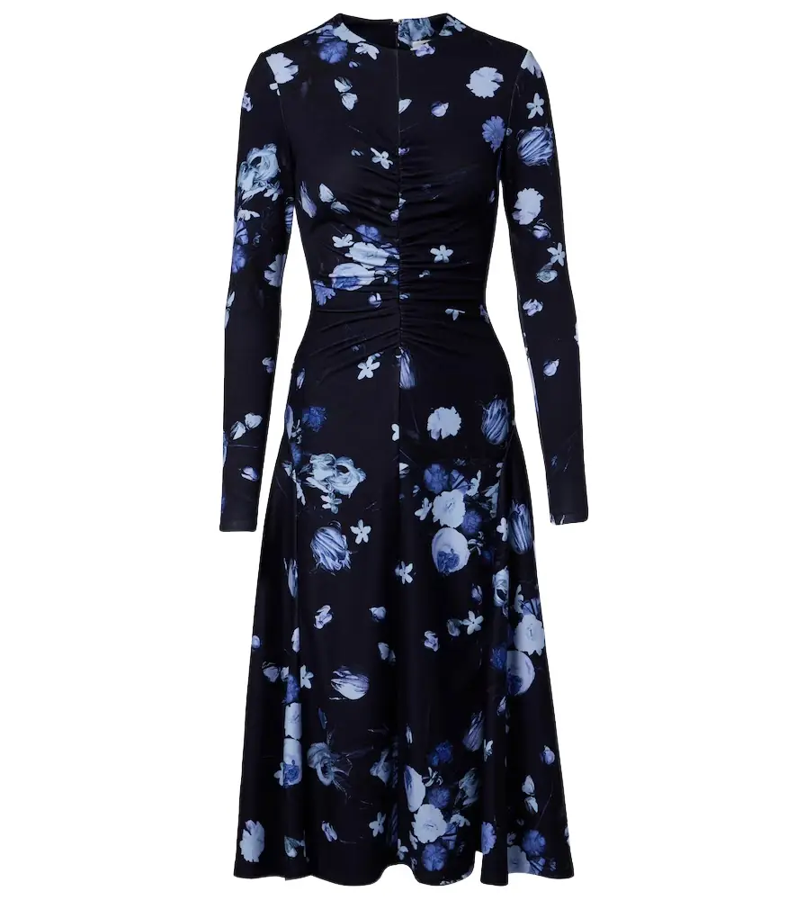 Erdem Floral jersey midi dress