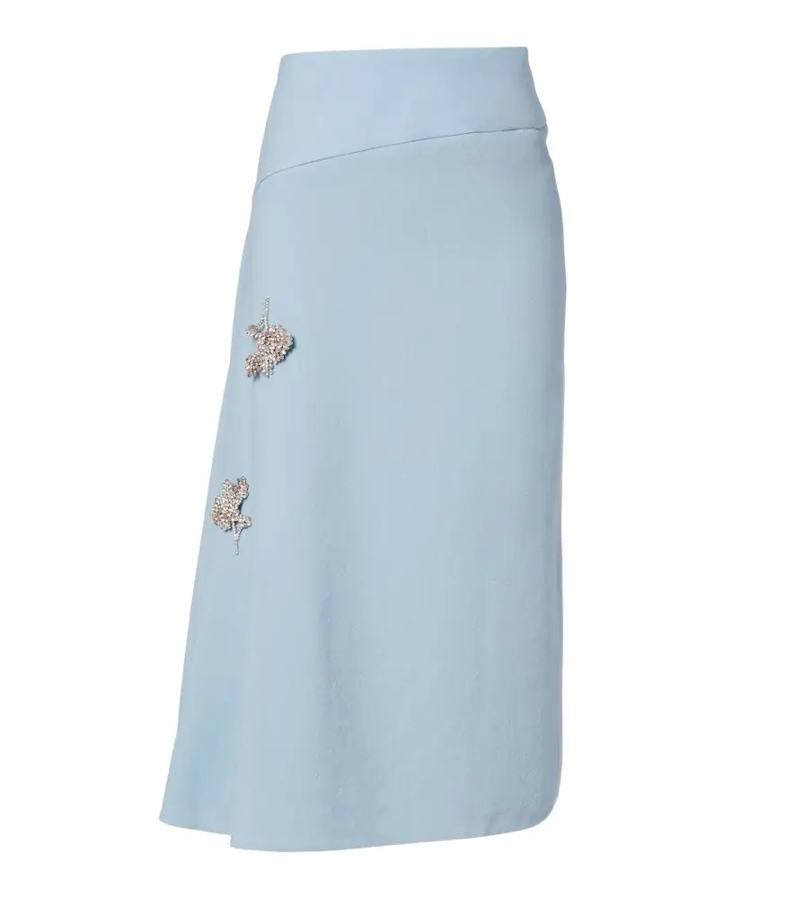 Erdem Virgin wool midi skirt