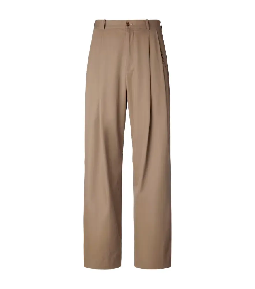 The Row Tibor cotton and cashmere wide-leg pants