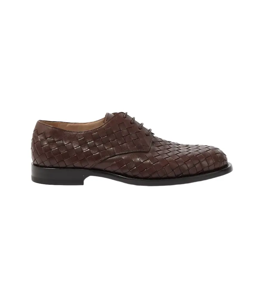 The Row Novus woven leather Derby shoes