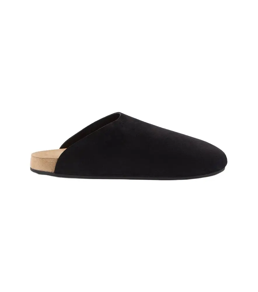 The Row New Lucca suede slip-on shoes