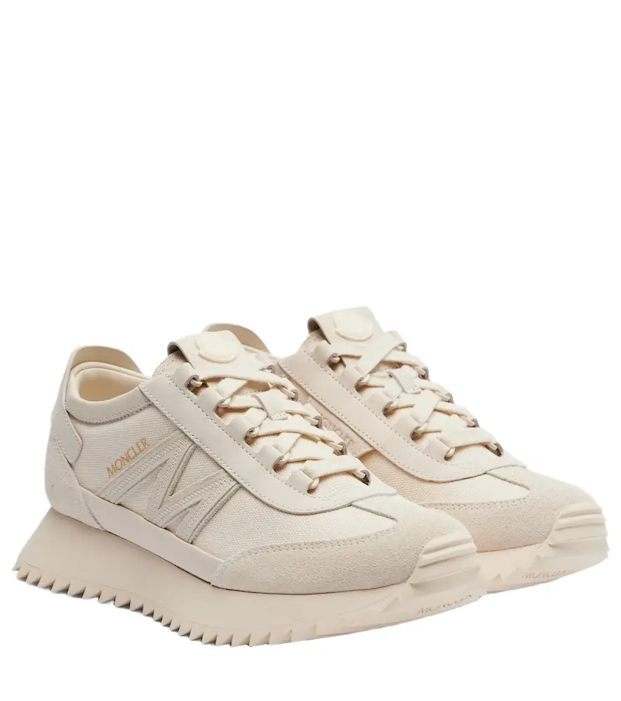 Moncler Pacey2 suede-trimmed sneakers