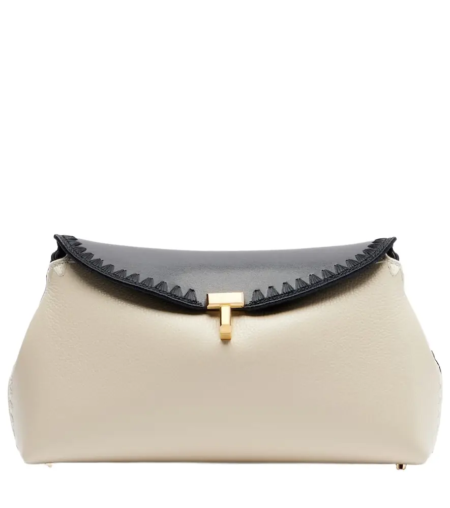 Toteme T-lock leather clutch
