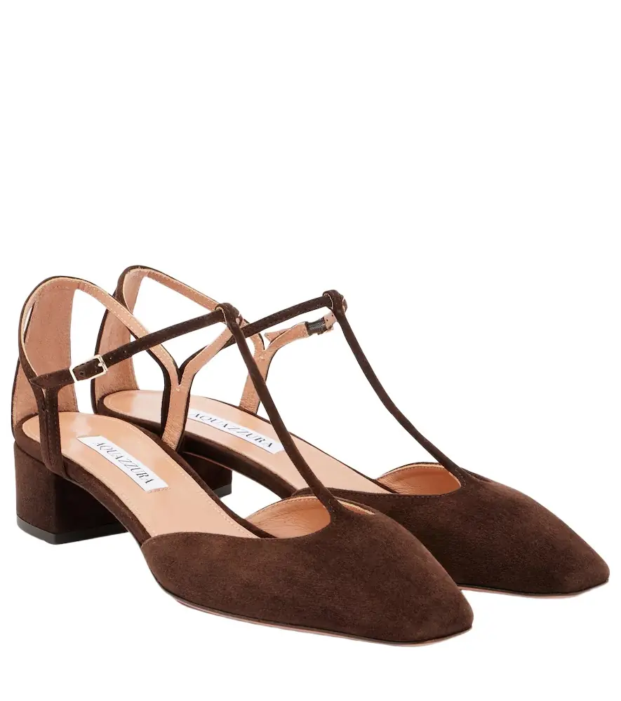Aquazzura Sorbonne 35 suede pumps
