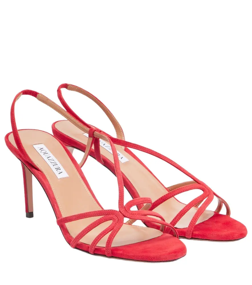 Aquazzura Talk To Me 75 suede sandals