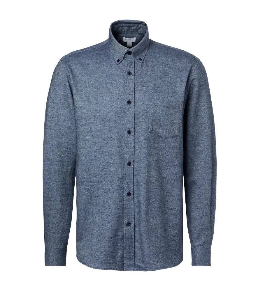 Sunspel Cotton flannel shirt