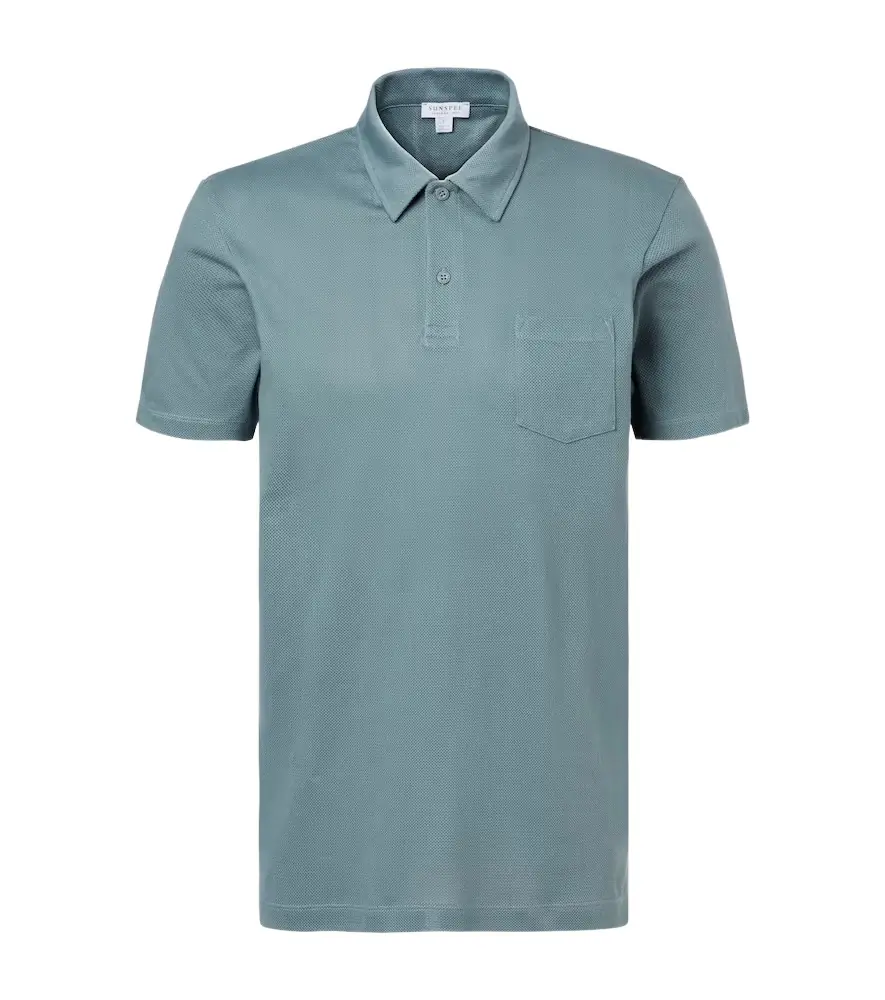 Sunspel Riviera cotton mesh polo shirt
