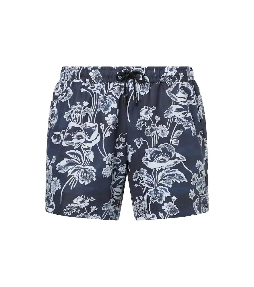 Commas Printed swim trunks