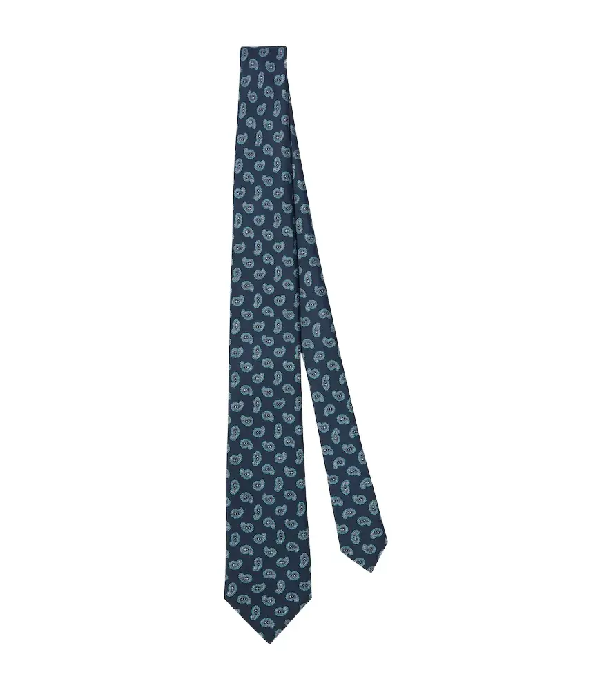 Brioni Paisley silk jacquard tie