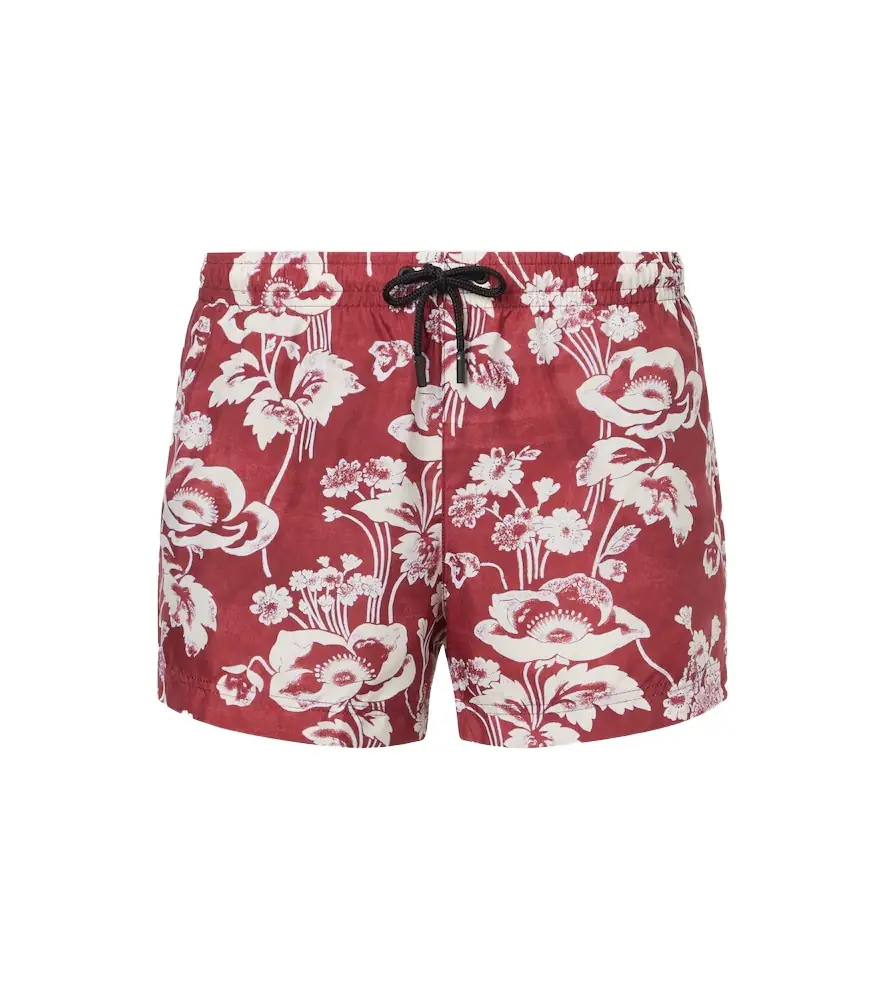 Commas Printed swim trunks