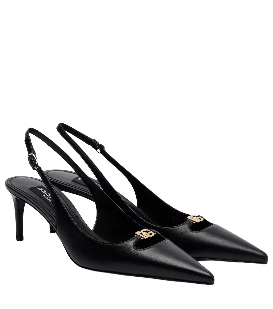 Dolce & Gabbana Lollo DG 60 leather slingback pumps