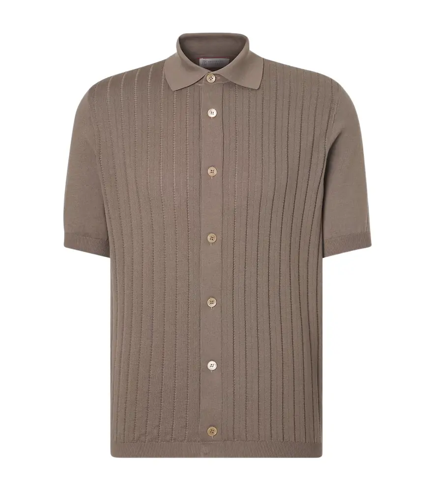Brunello Cucinelli Ribbed-knit cotton cardigan