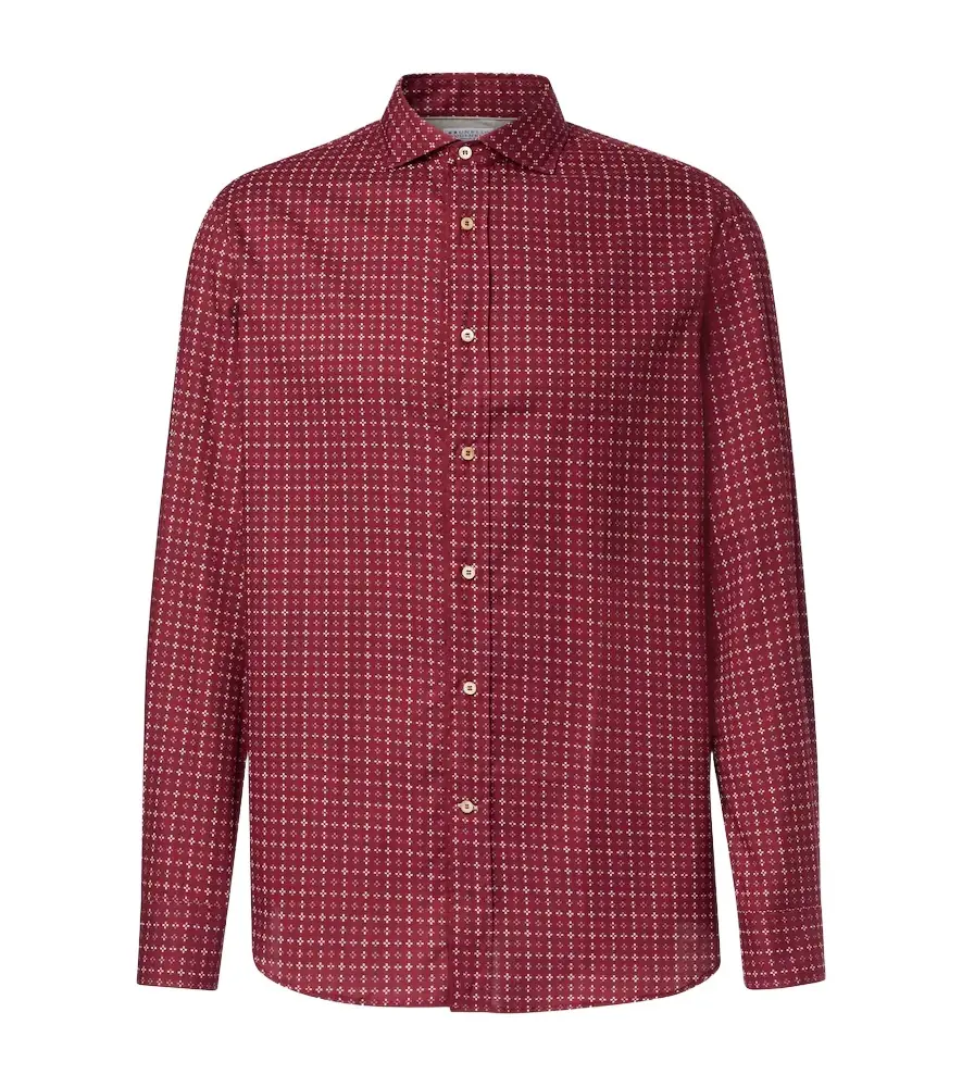 Brunello Cucinelli Printed cotton shirt