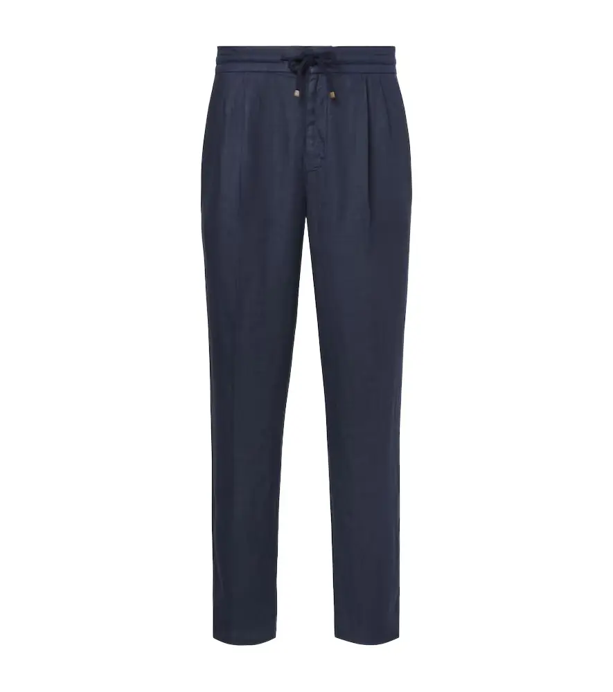 Brunello Cucinelli Linen gabardine tapered pants
