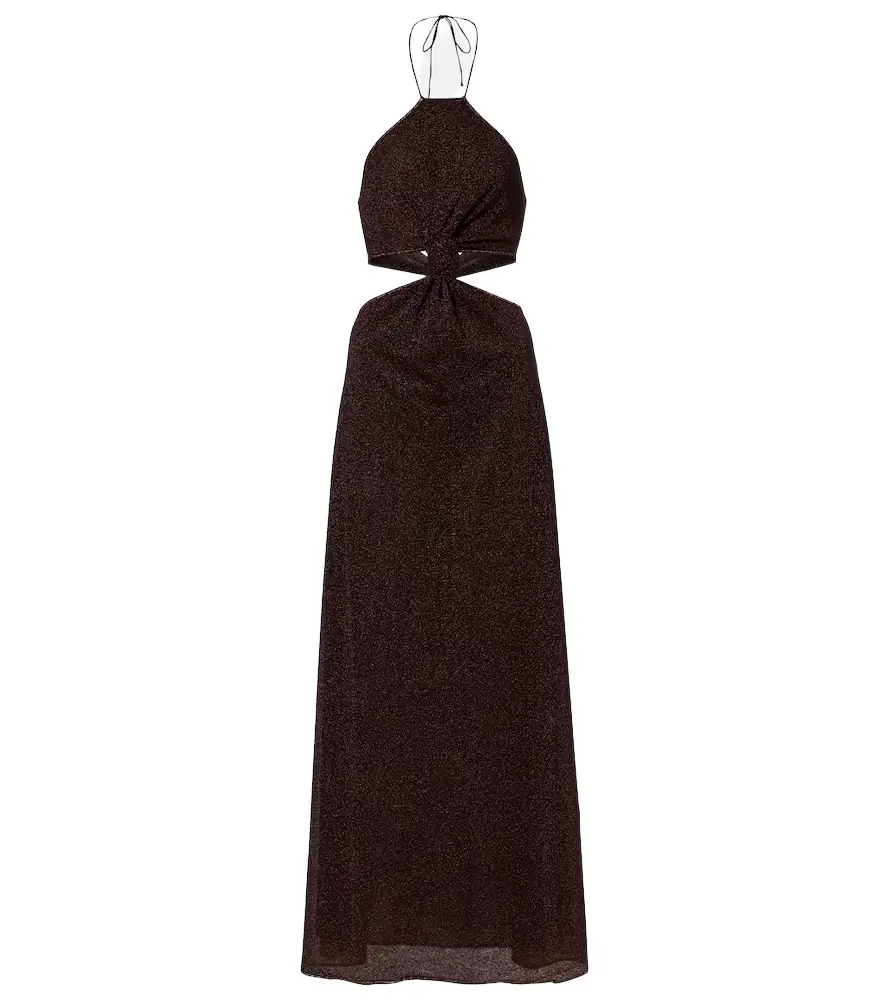 Oseree Oséree Lumière cutout halterneck maxi dress