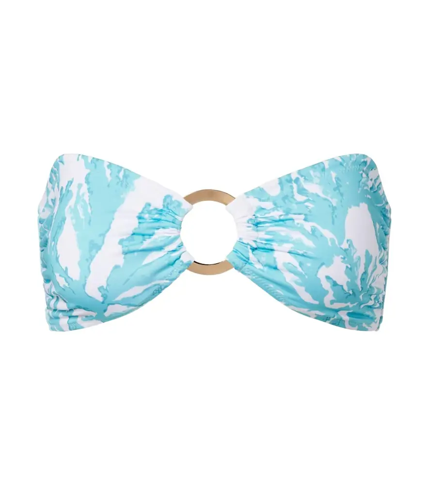 Alexandra Miro Carlotta printed bandeau bikini top