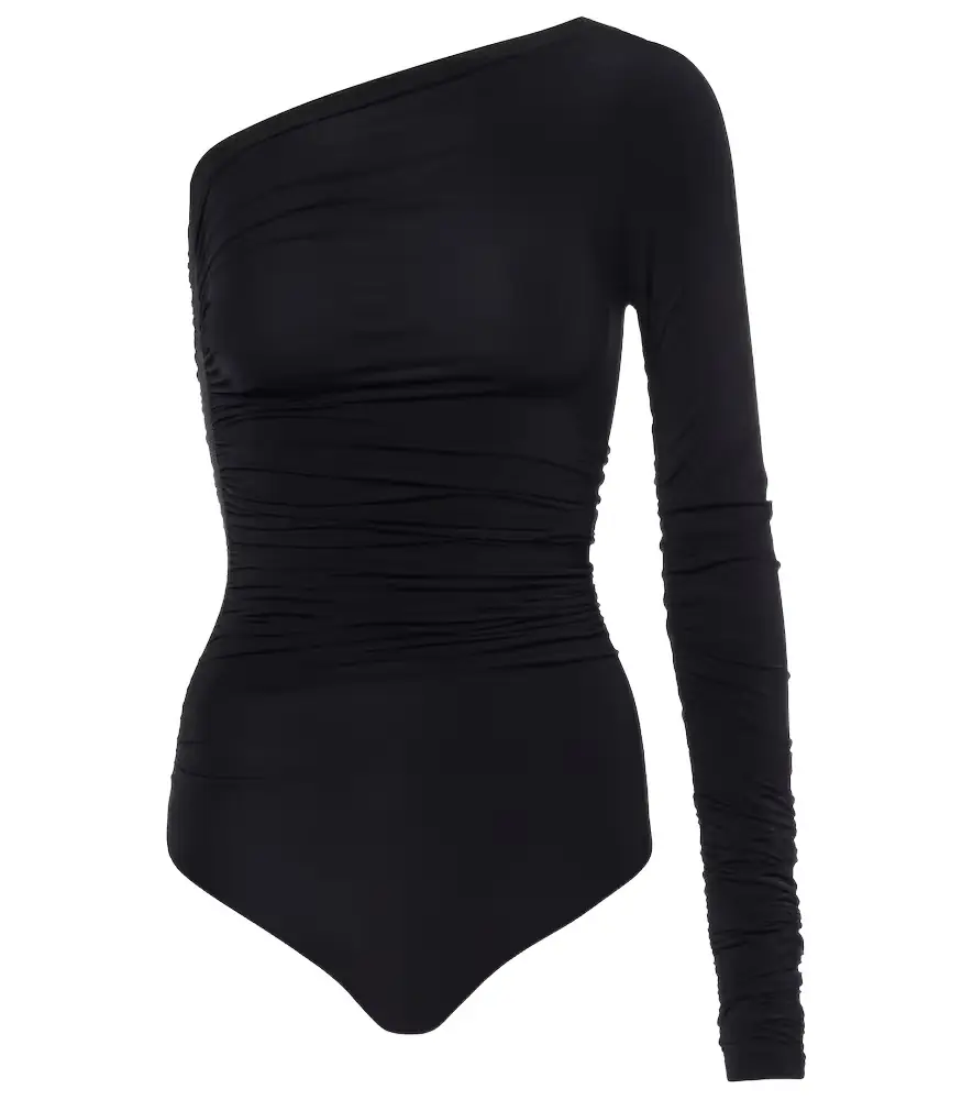 Wolford Draped semi-sheer bodysuit