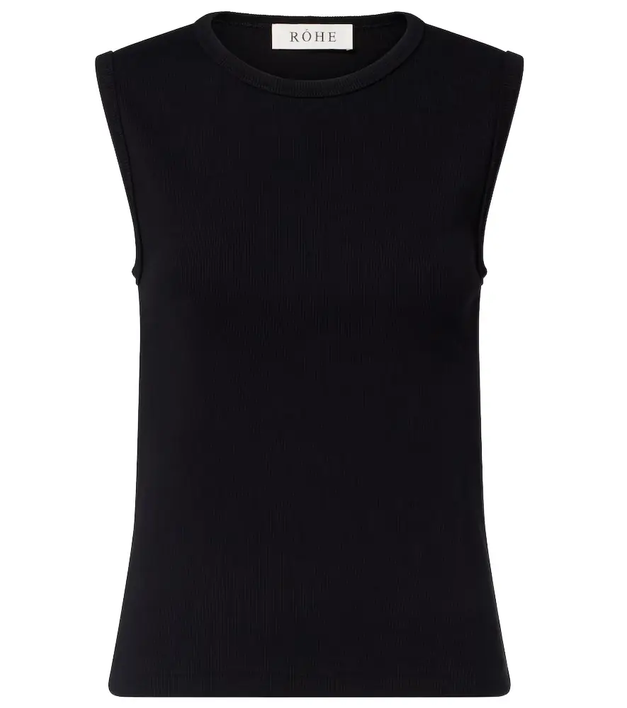 Rohe Róhe Ribbed-knit cotton-blend tank top