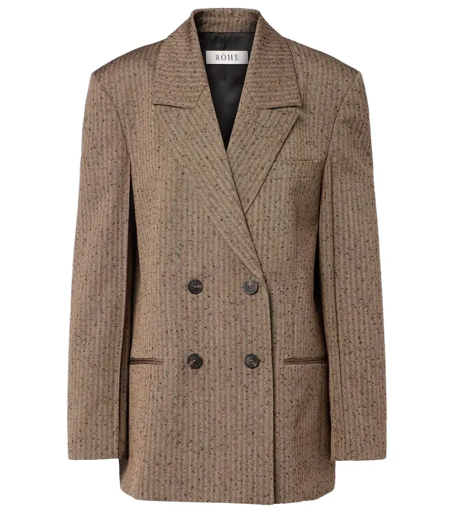 Rohe Róhe Herringbone wool-blend blazer