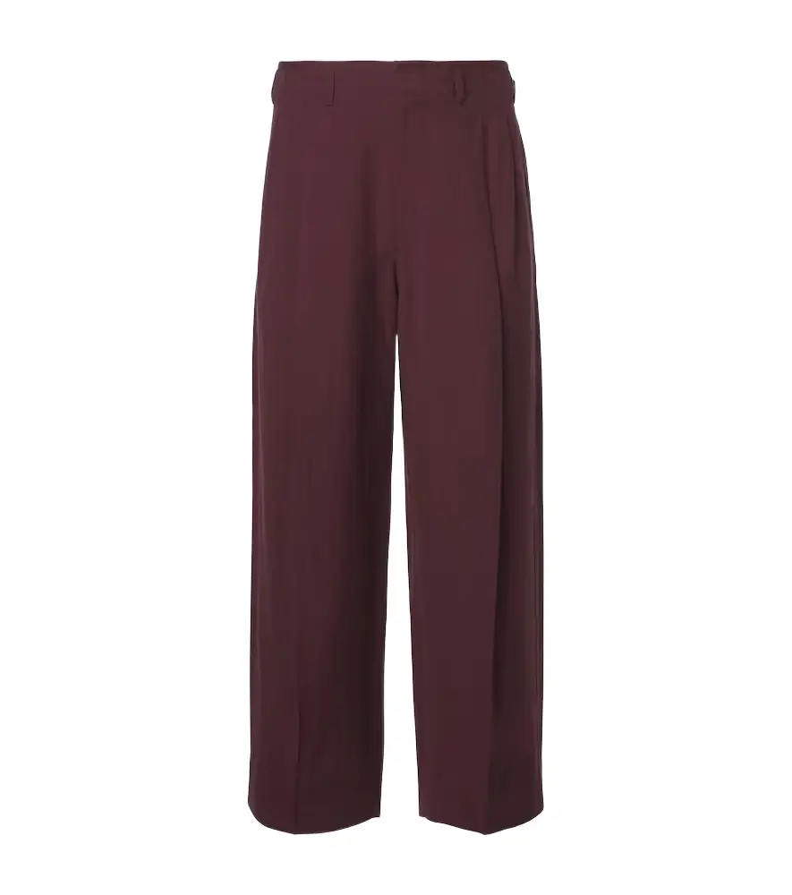 Lemaire Pleated gabardine wide-leg pants