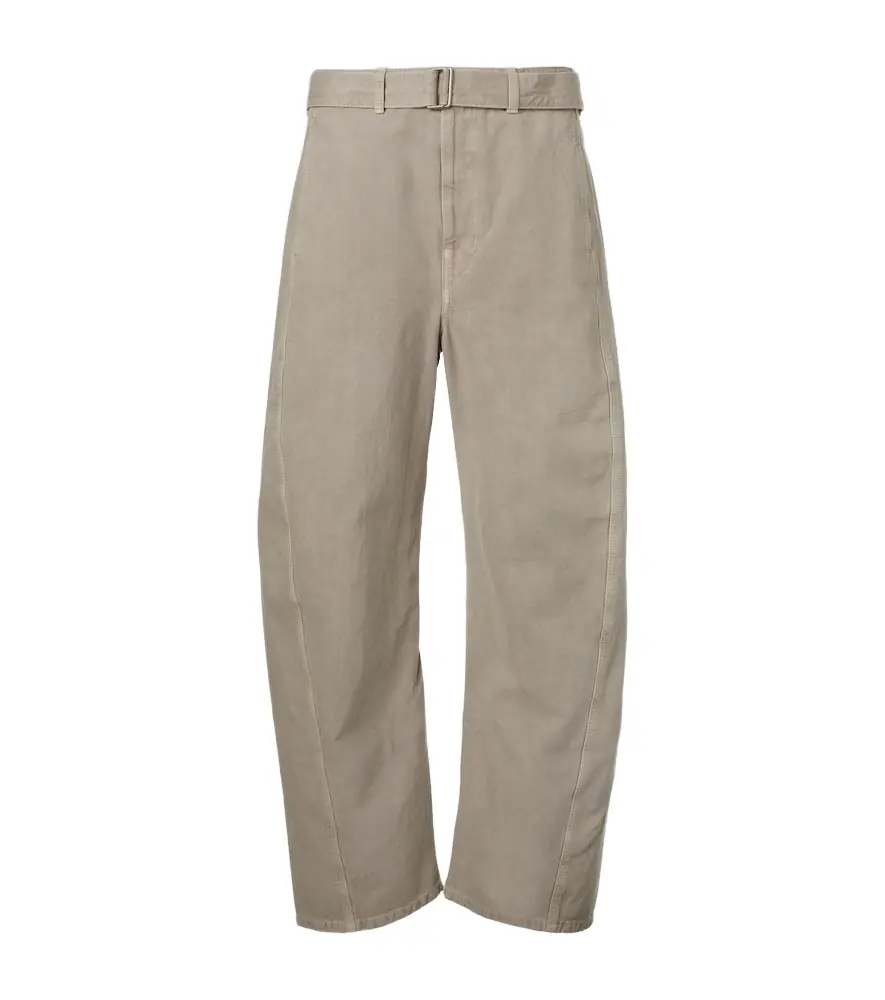 Lemaire Twisted belted cotton twill pants