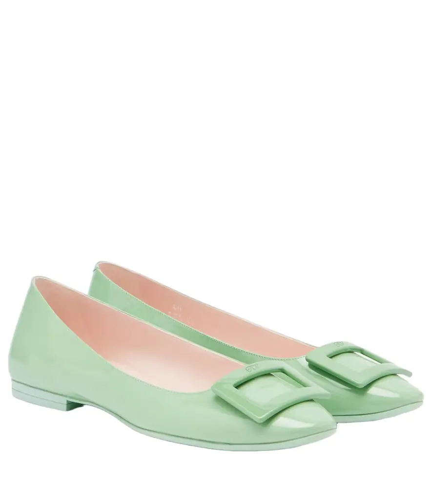 Roger Vivier Gommettine patent leather ballet flats