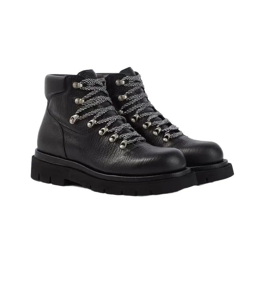 Bottega Veneta Lug leather lace-up boots