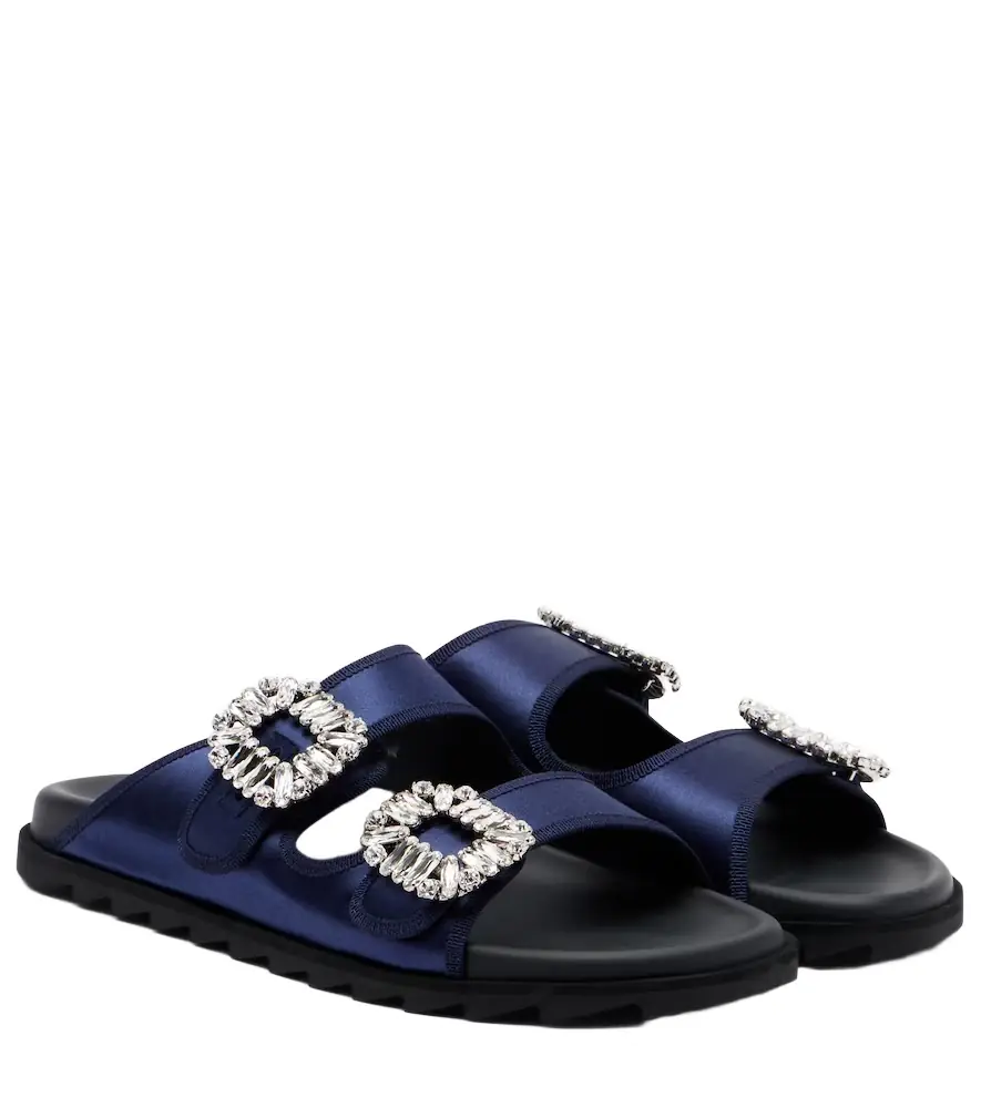 Roger Vivier Slidy Viv' satin sandals