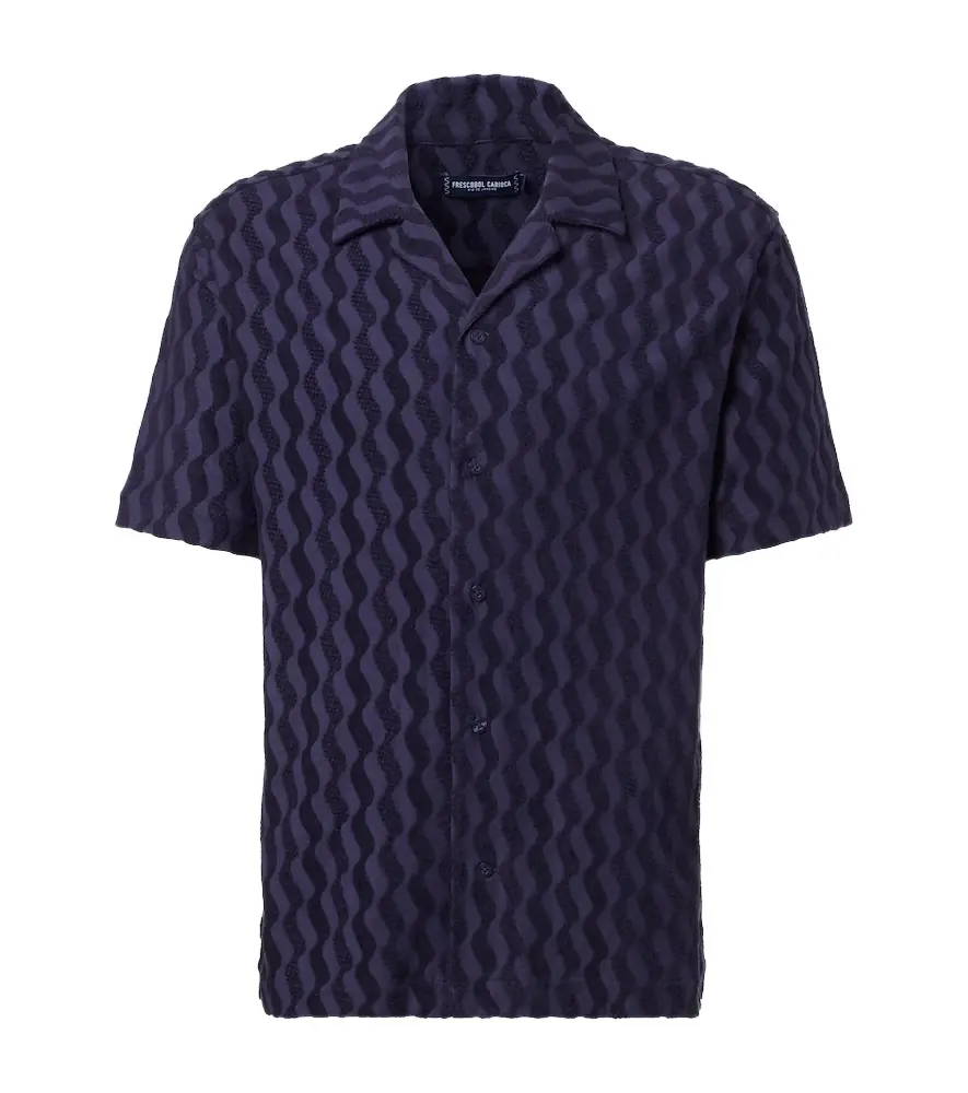 Frescobol Carioca Roberto cotton-blend terry cuban shirt