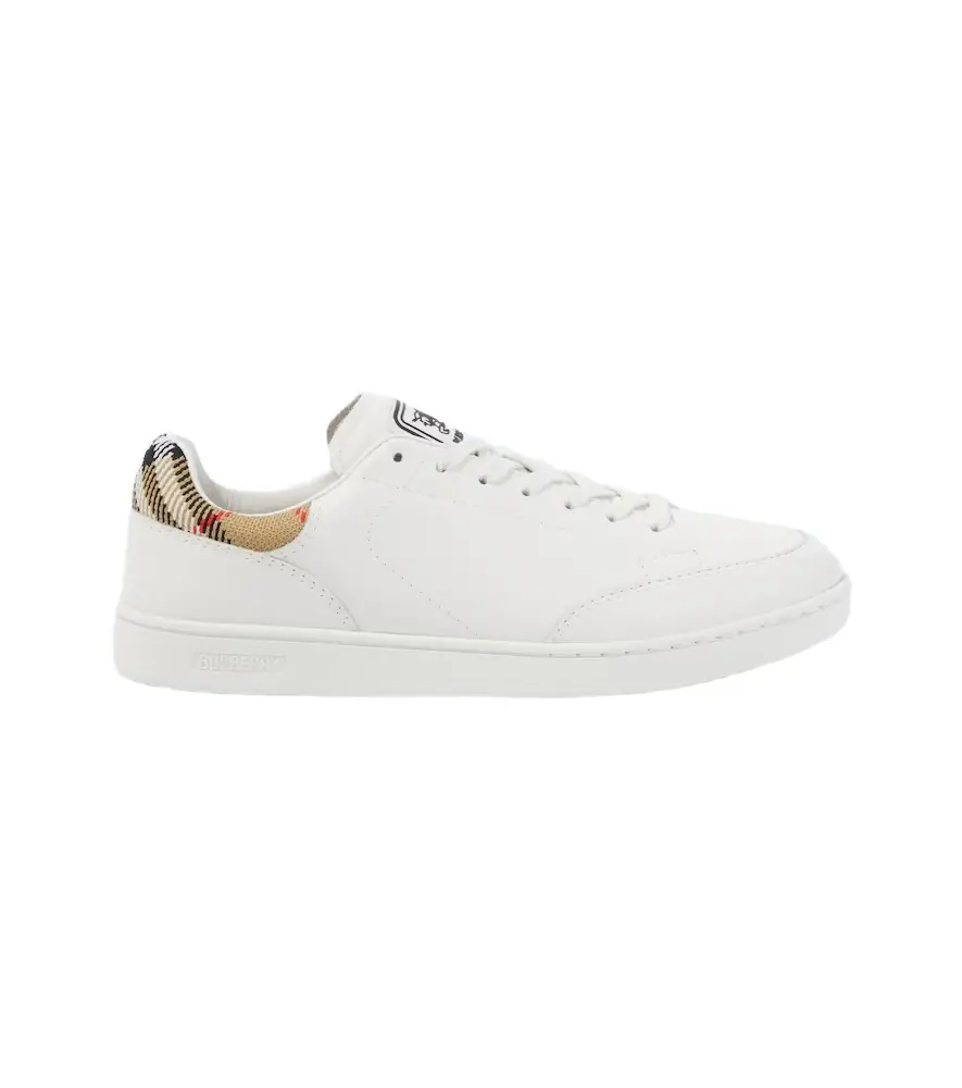 Burberry Set  Check leather sneakers