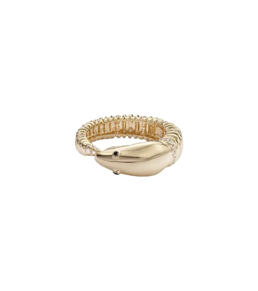Yvonne Leon Yvonne Léon Écrevisse 9kt gold ring with diamonds