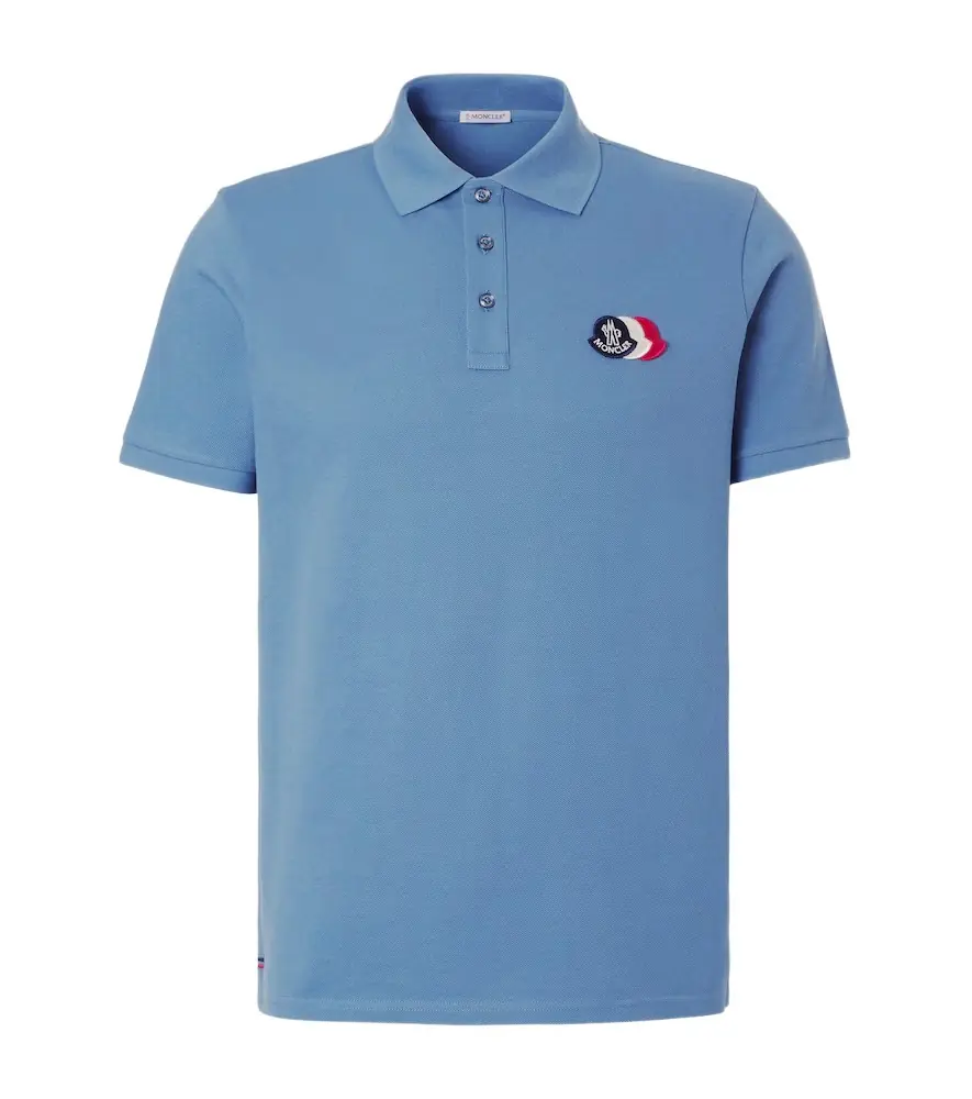 Moncler ogo cotton piqué polo shirt