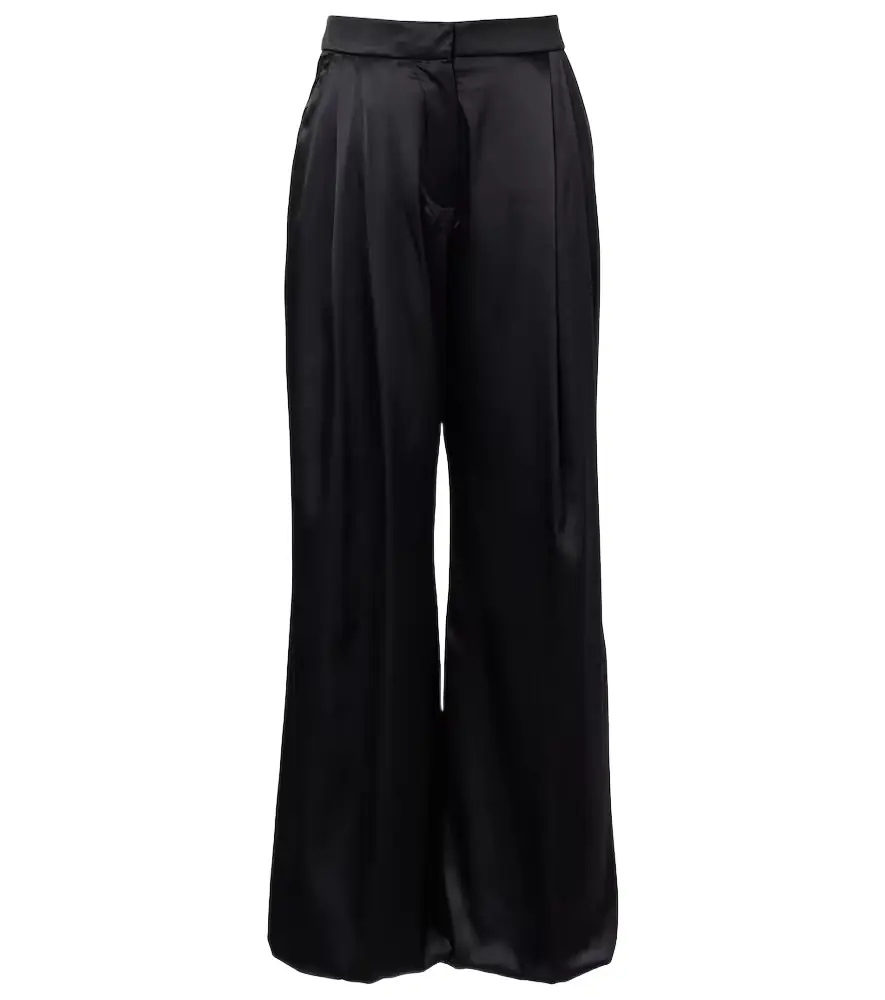 Nina Ricci Silk-blend satin wide-leg pants