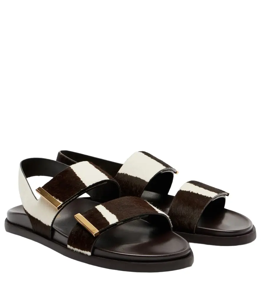 Tod's Printed calf hair sandals