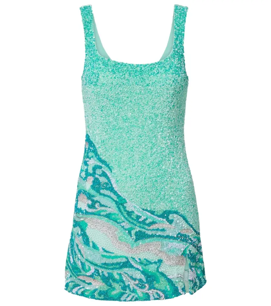 La Fuori Là Fuori Sea embroidered minidress