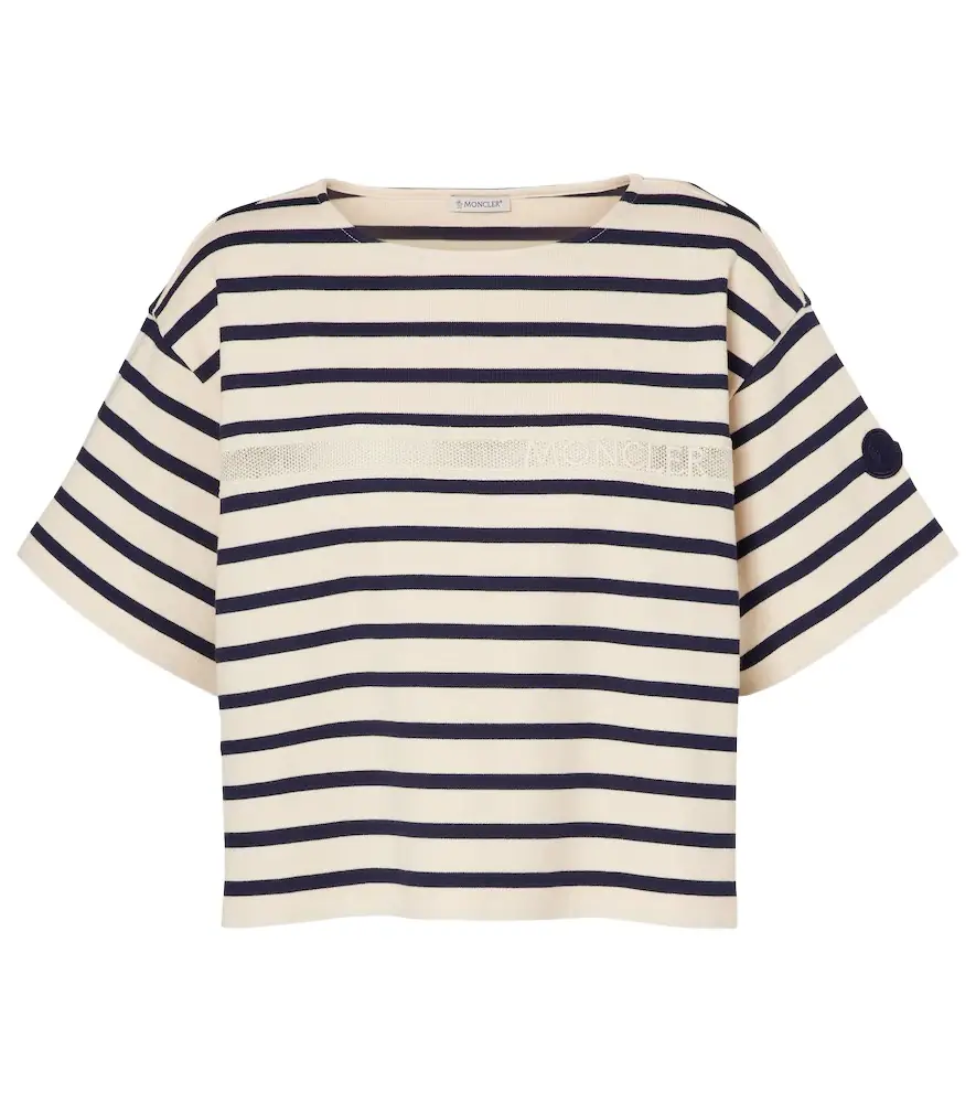 Moncler triped cotton jersey T-shirt