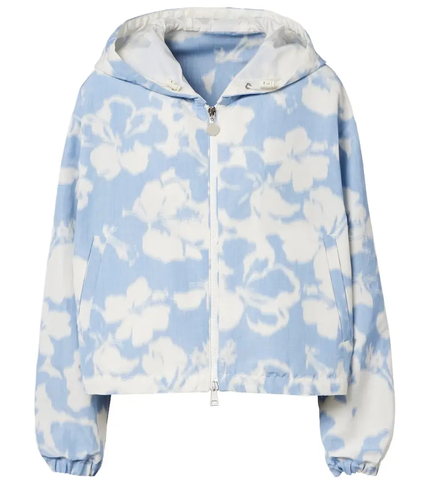Moncler Noisetier floral hooded jacket